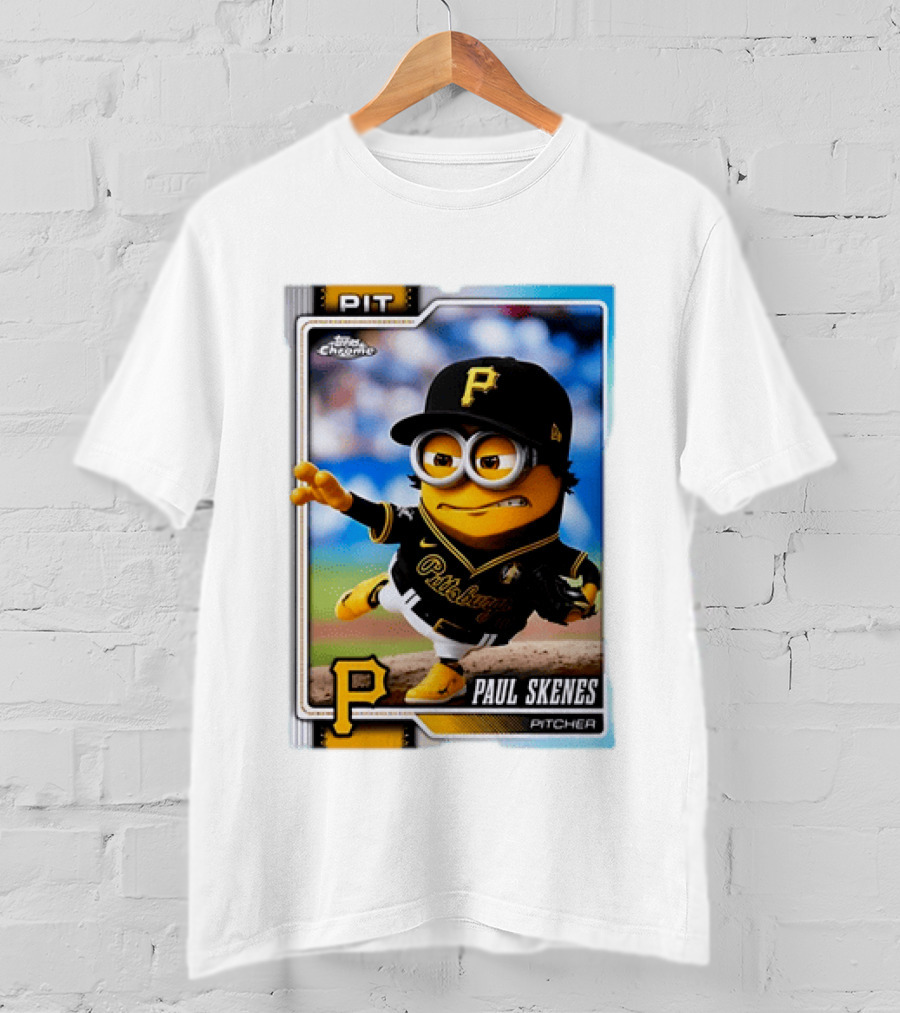 Paul Skenes Pittsburgh Pirates Minion Pitcher Topps Chrome Card PIT T-Shirt