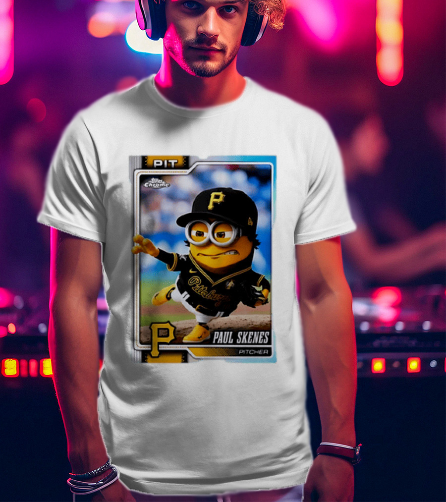 Paul Skenes Pittsburgh Pirates Minion Pitcher Topps Chrome Card PIT T-Shirt