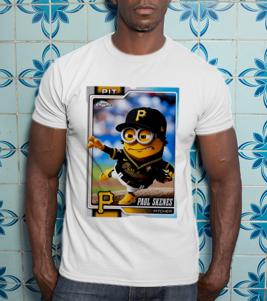 Paul Skenes Pittsburgh Pirates Minion Pitcher Topps Chrome Card PIT T-Shirt