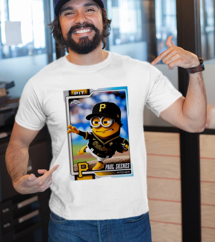 Paul Skenes Pittsburgh Pirates Minion Pitcher Topps Chrome Card PIT T-Shirt