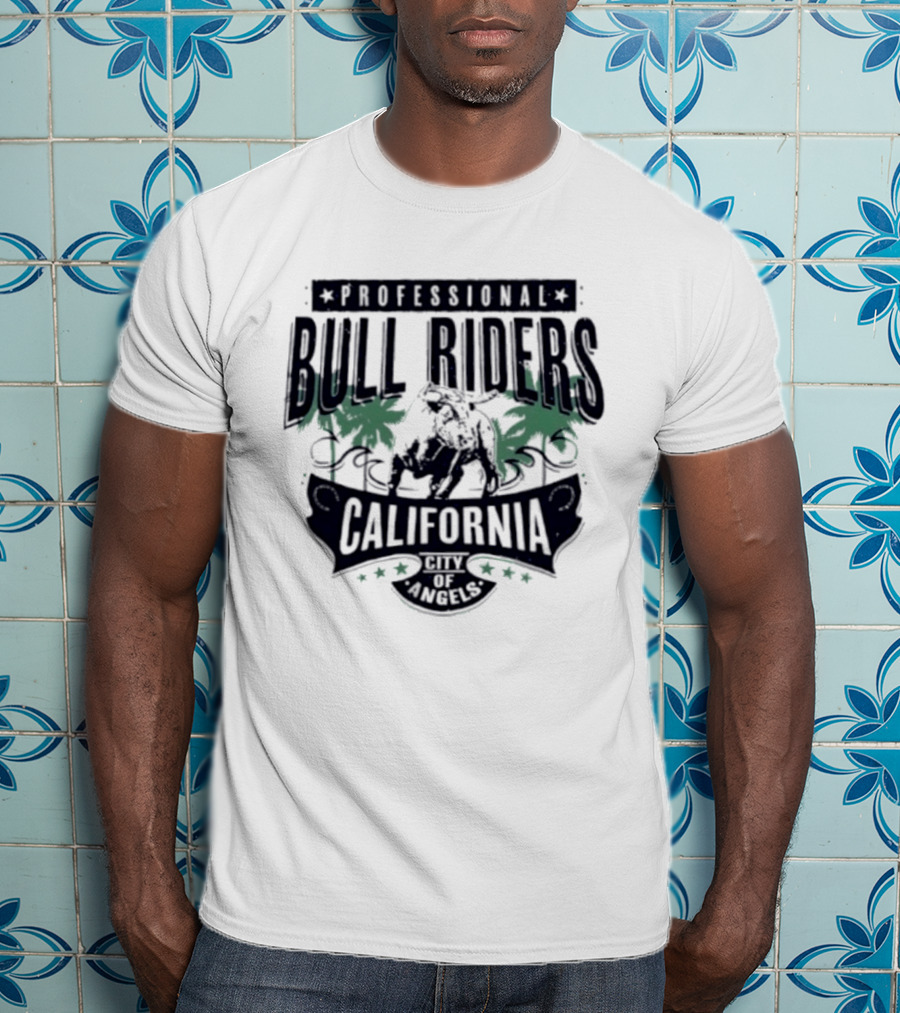 Professional Bull Riders California Ride The Nights Anaheim City Of Angels T-Shirt