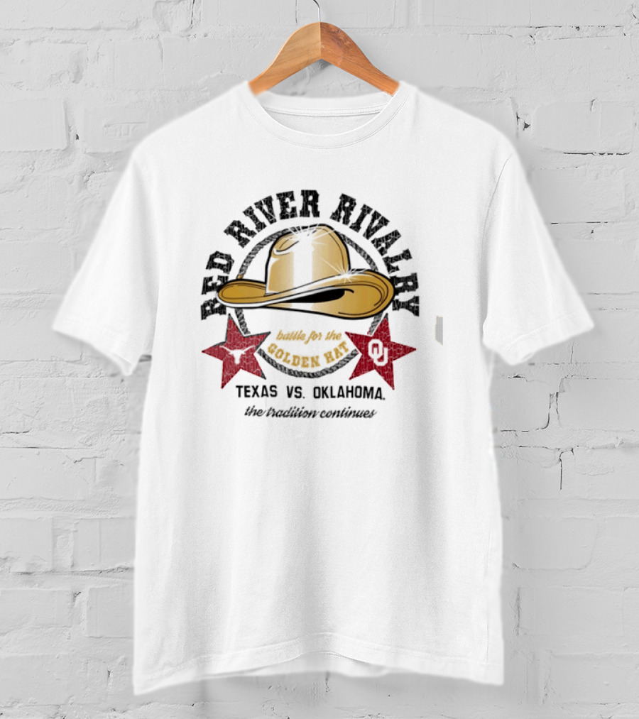 Red River Rivalry Texas Vs Oklahoma The Tradition Continues T-Shirt