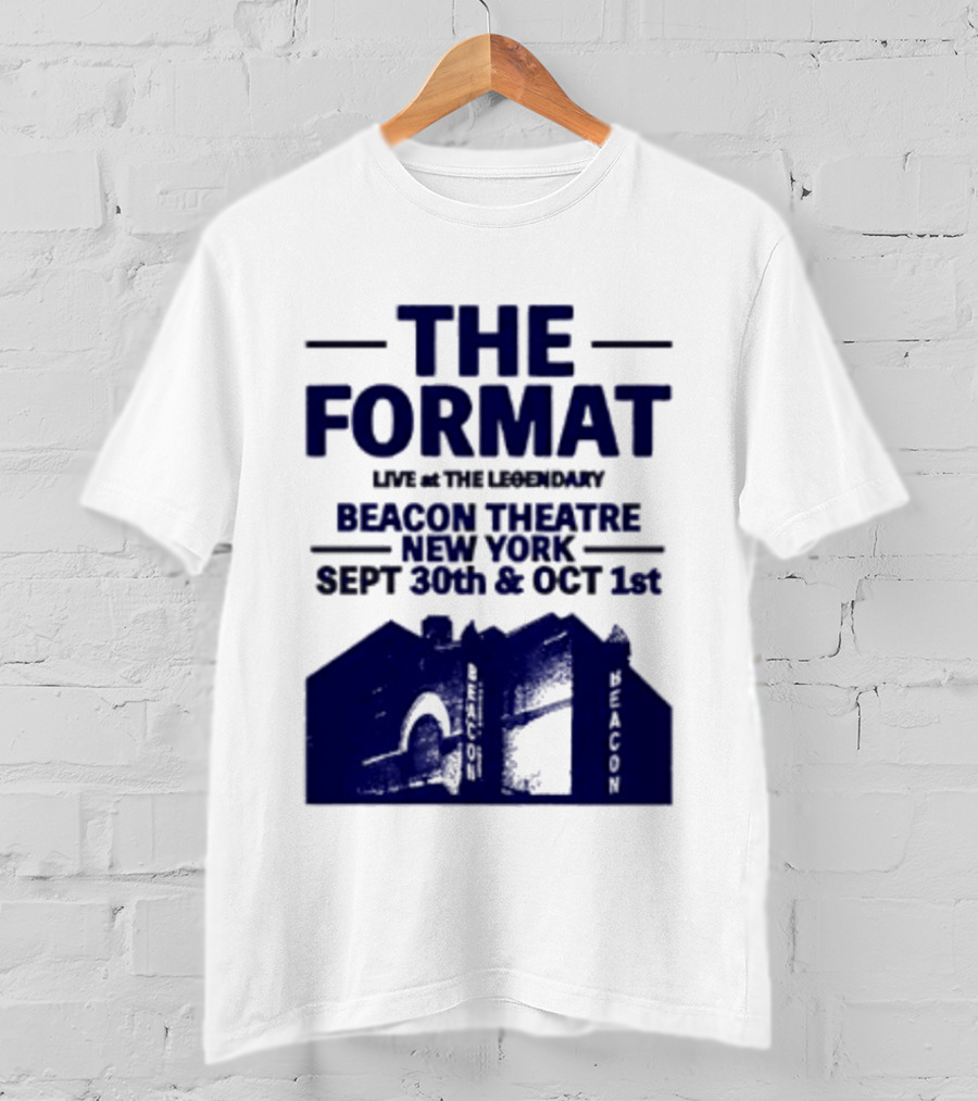The Format Live At The Legendary Beacon Theatre New York Sept 30th & Oct 1st T-Shirt