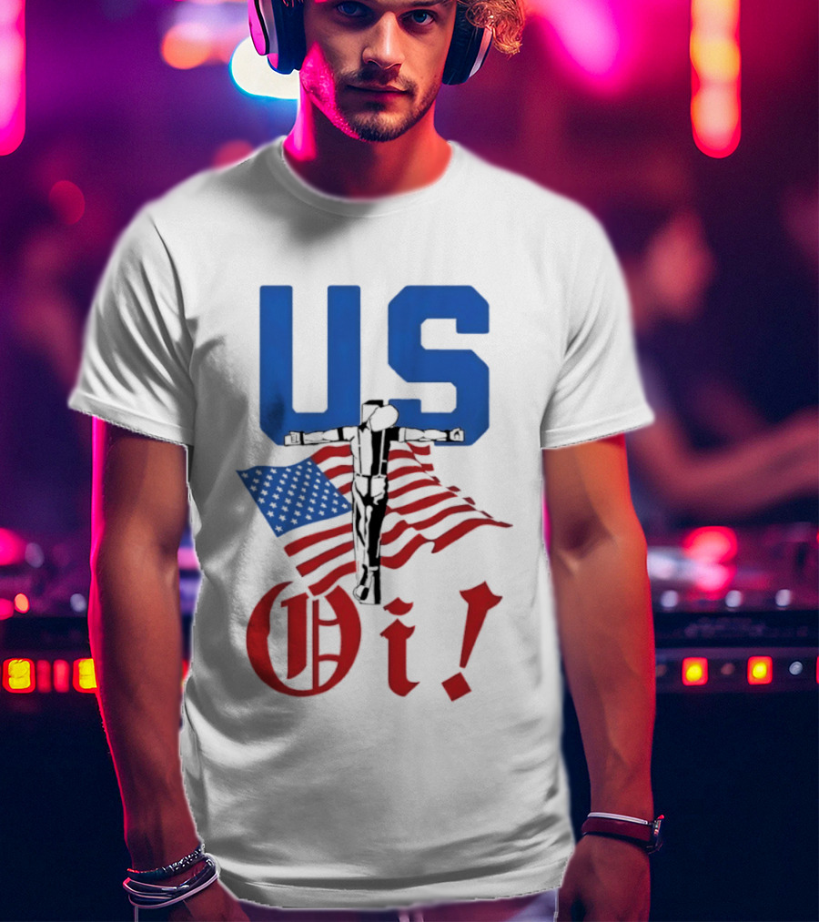 US Oi American Flag Punk Rock Skinhead Culture T-Shirt
