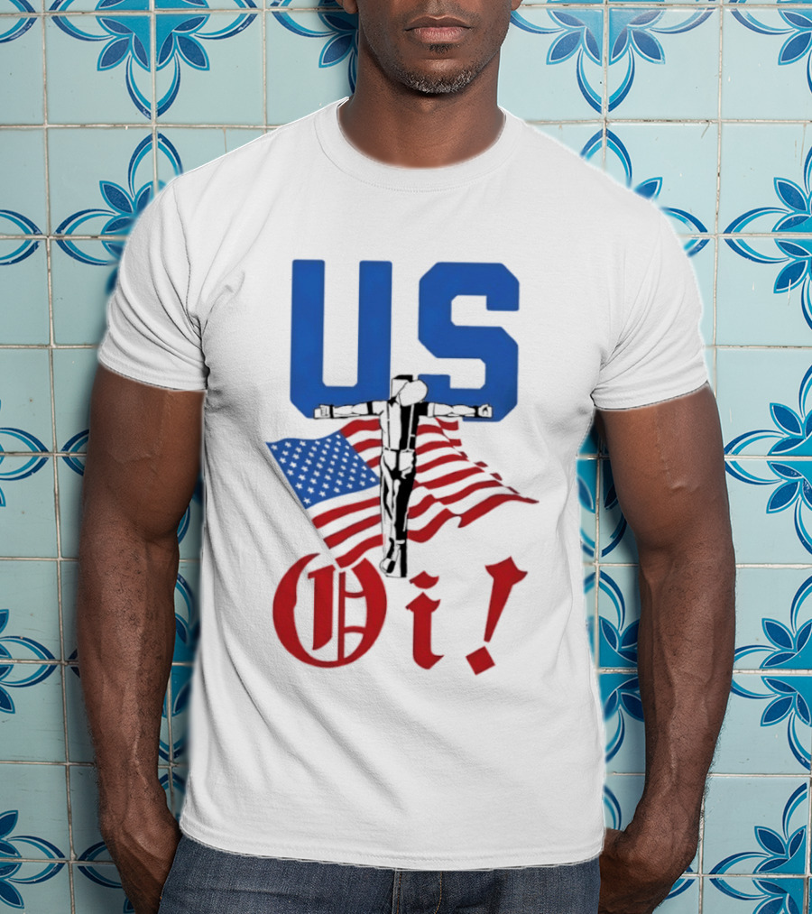 US Oi American Flag Punk Rock Skinhead Culture T-Shirt