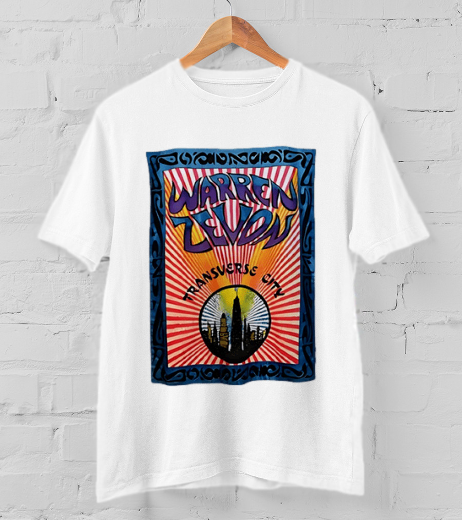 Warren Zevon Transverse City Psychedelic Rock Skyline T-Shirt