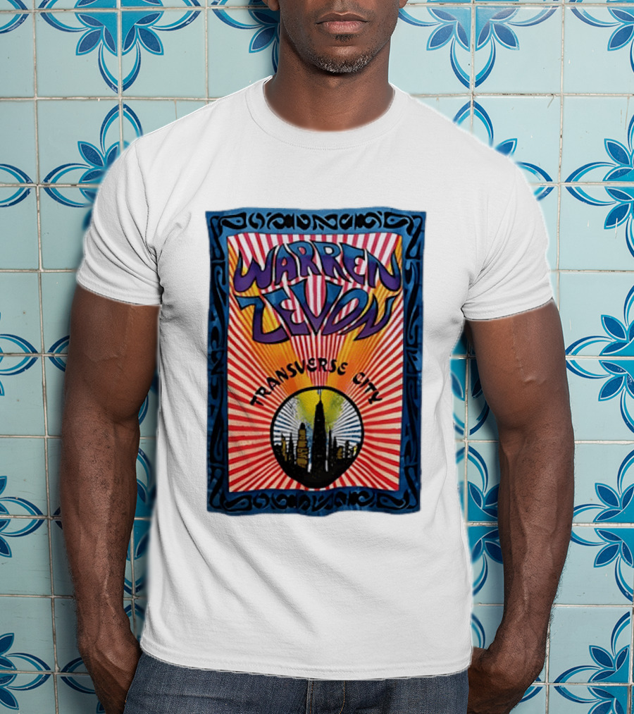 Warren Zevon Transverse City Psychedelic Rock Skyline T-Shirt