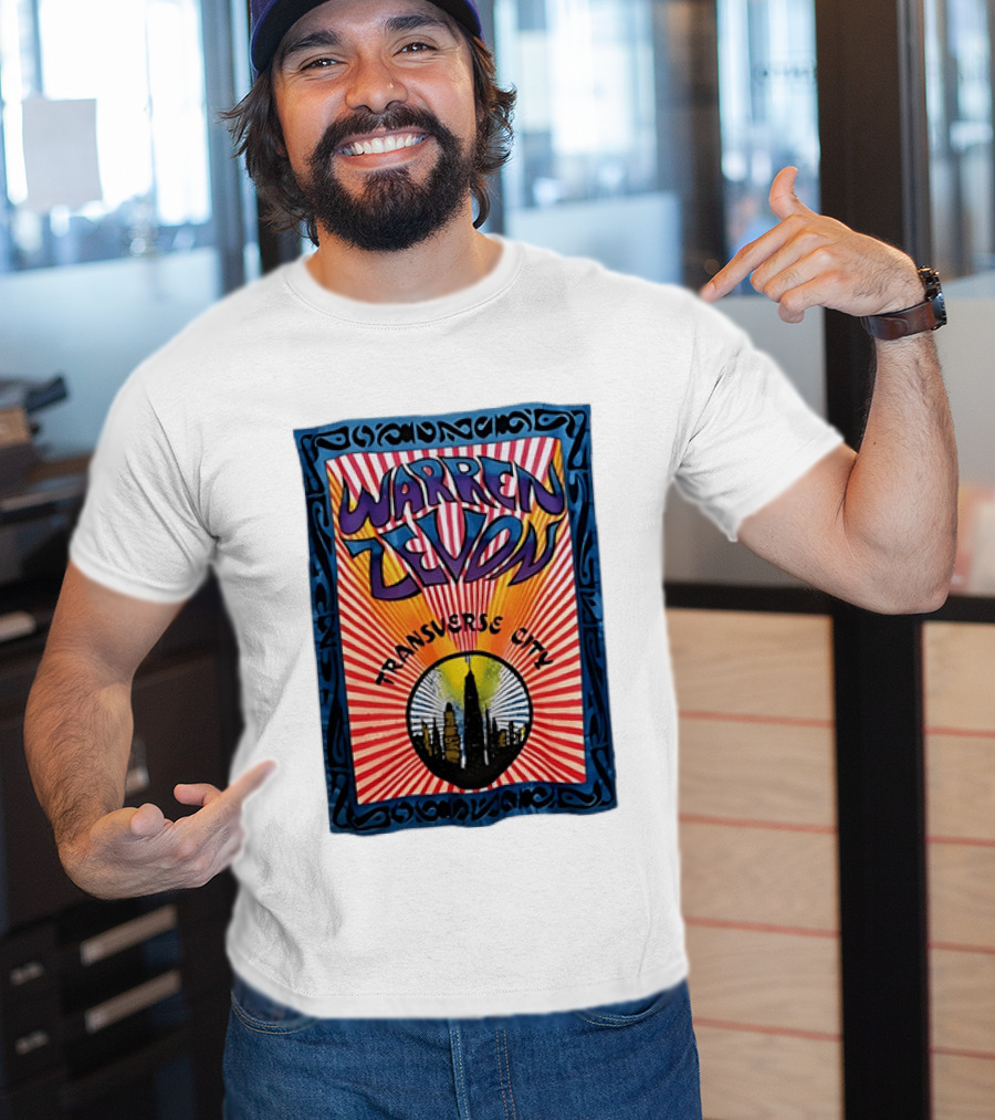 Warren Zevon Transverse City Psychedelic Rock Skyline T-Shirt