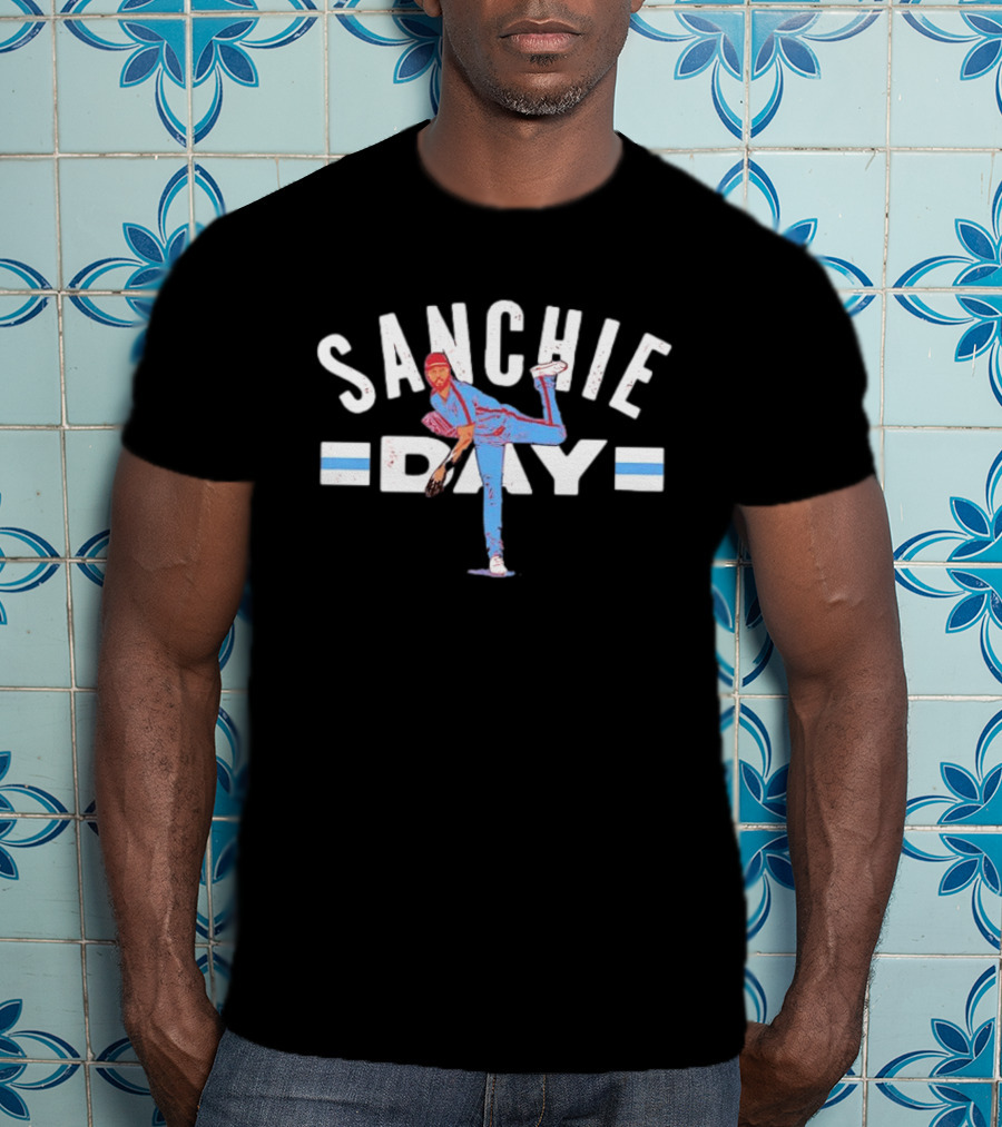 Sanchie Day Philadelphia Phillies Throwing Position T-Shirt
