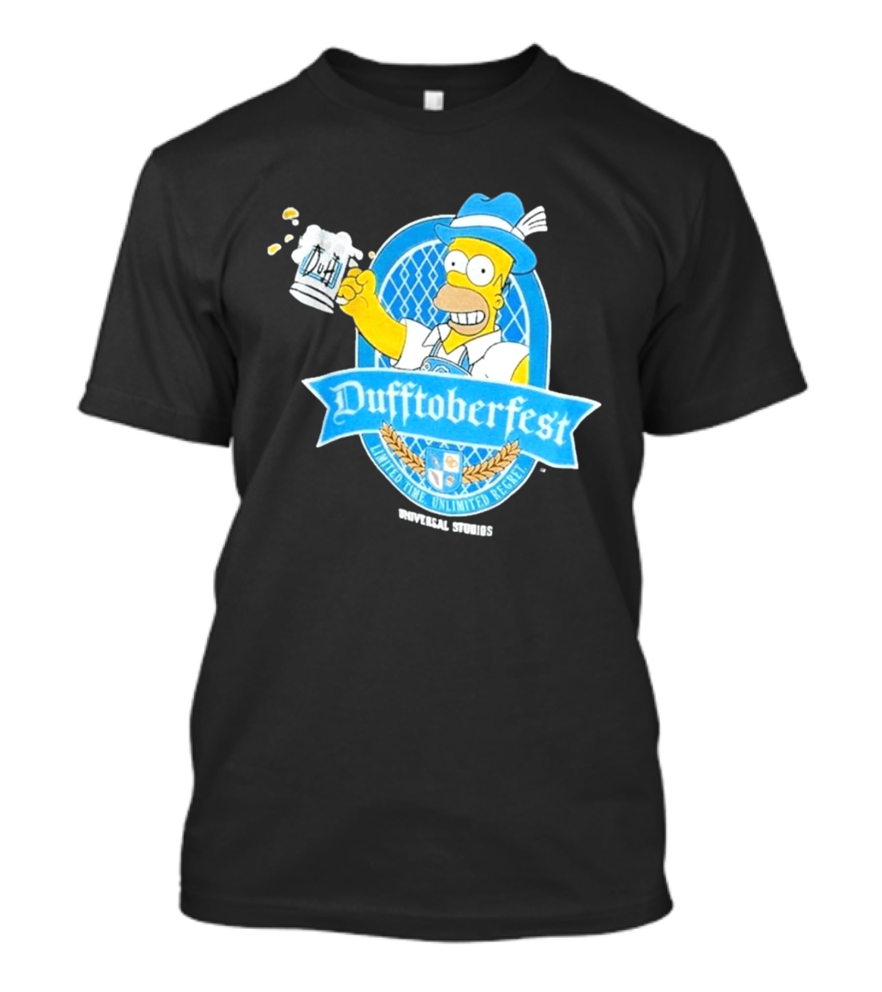 Simpsons Homer Dufftoberfest Universal Studios Unlimited Time Unlimited Regret T-Shirt