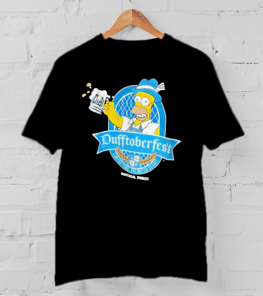Simpsons Homer Dufftoberfest Universal Studios Unlimited Time Unlimited Regret T-Shirt