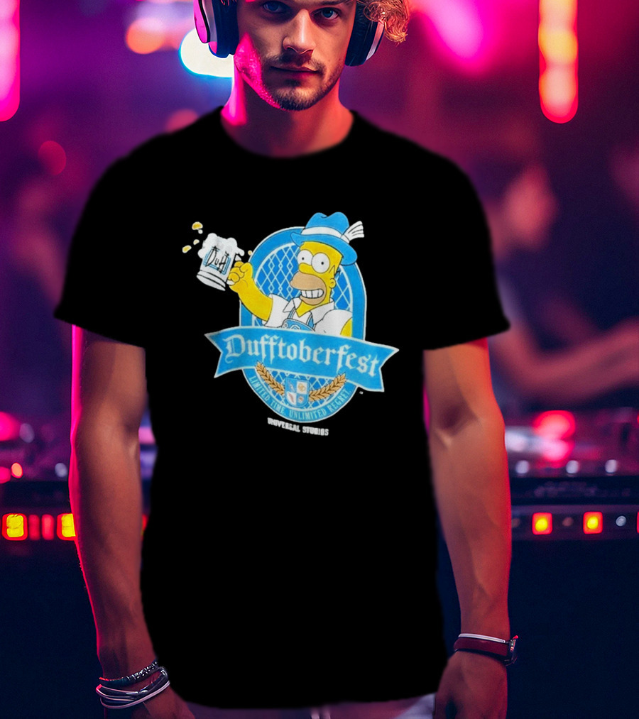 Simpsons Homer Dufftoberfest Universal Studios Unlimited Time Unlimited Regret T-Shirt