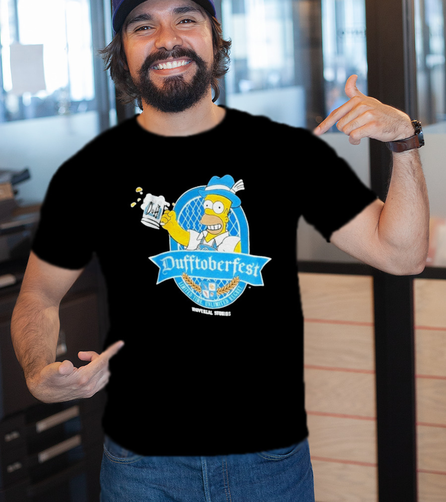Simpsons Homer Dufftoberfest Universal Studios Unlimited Time Unlimited Regret T-Shirt