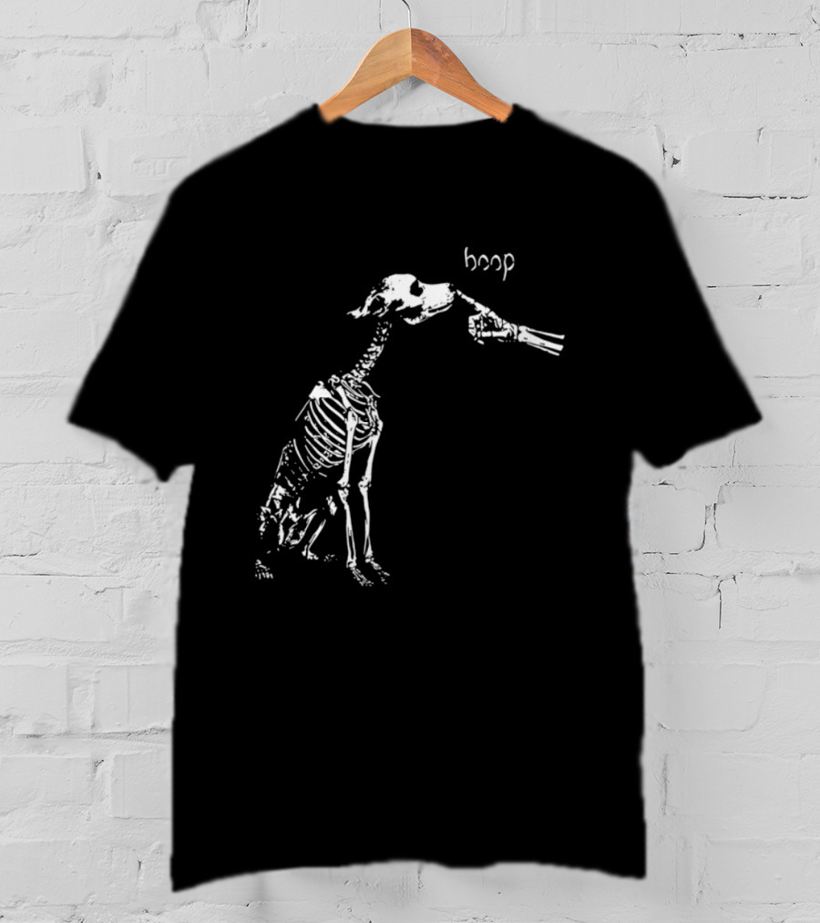 Skeleton Dog Boop Spooky Halloween Skeleton Boop T-Shirt