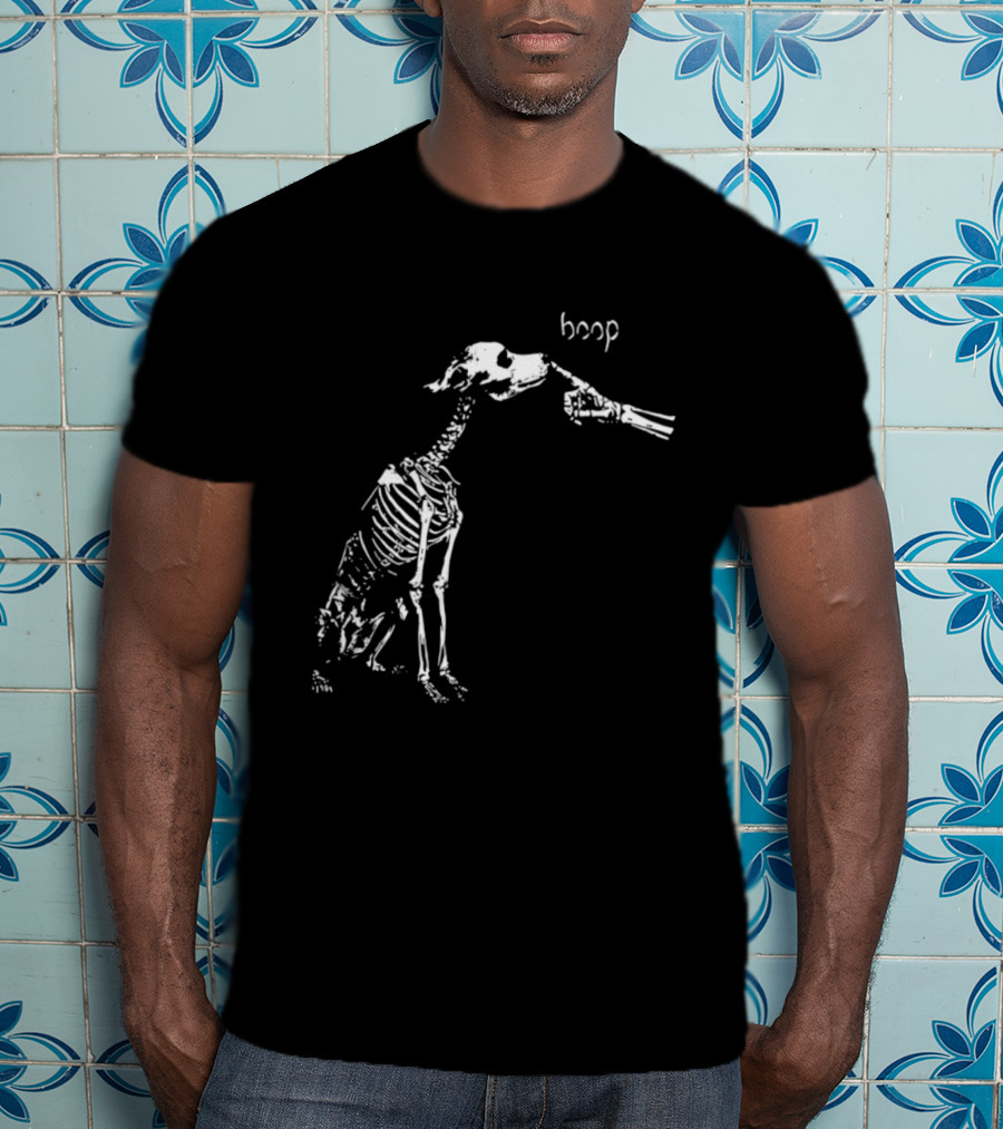 Skeleton Dog Boop Spooky Halloween Skeleton Boop T-Shirt