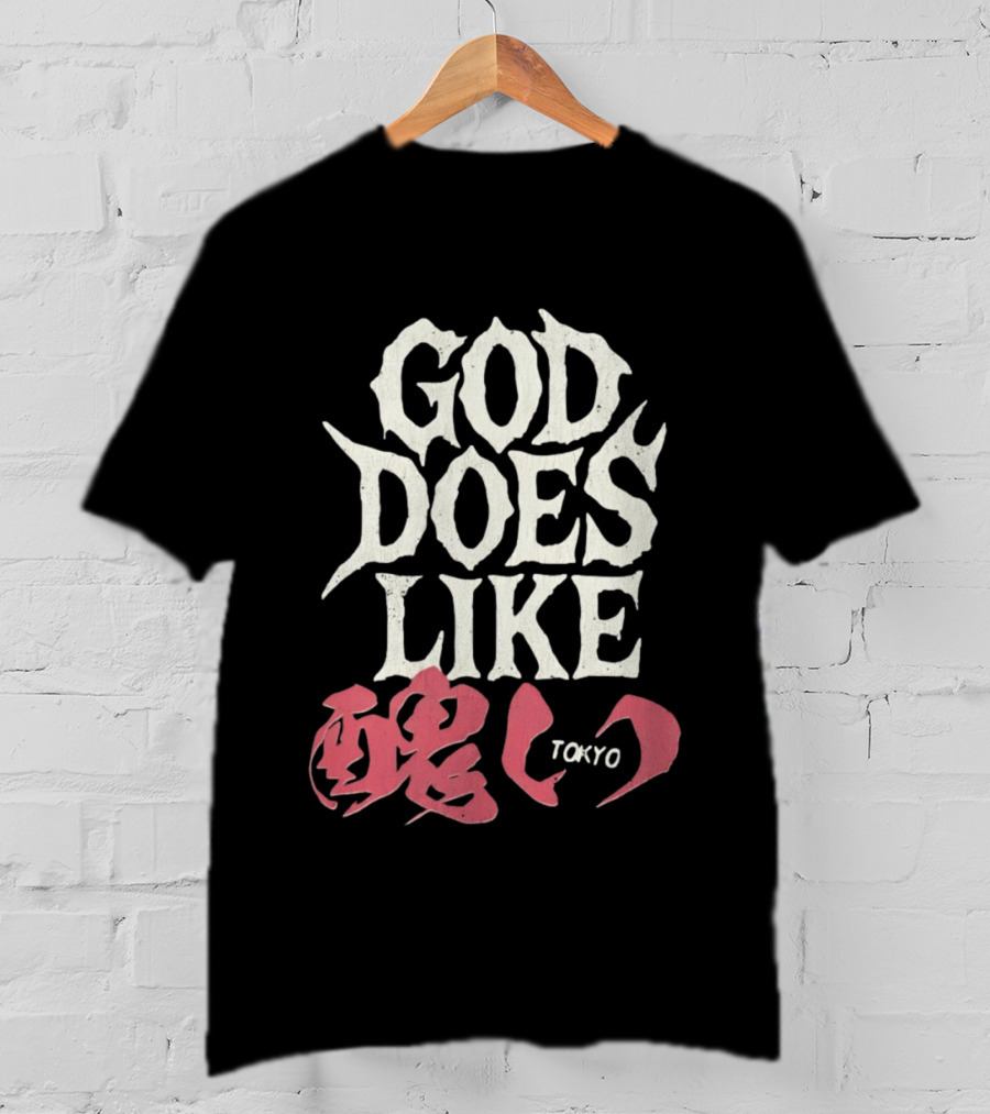 God Does Like Tokyo Japanese Kanji Soul Distressed T-Shirt