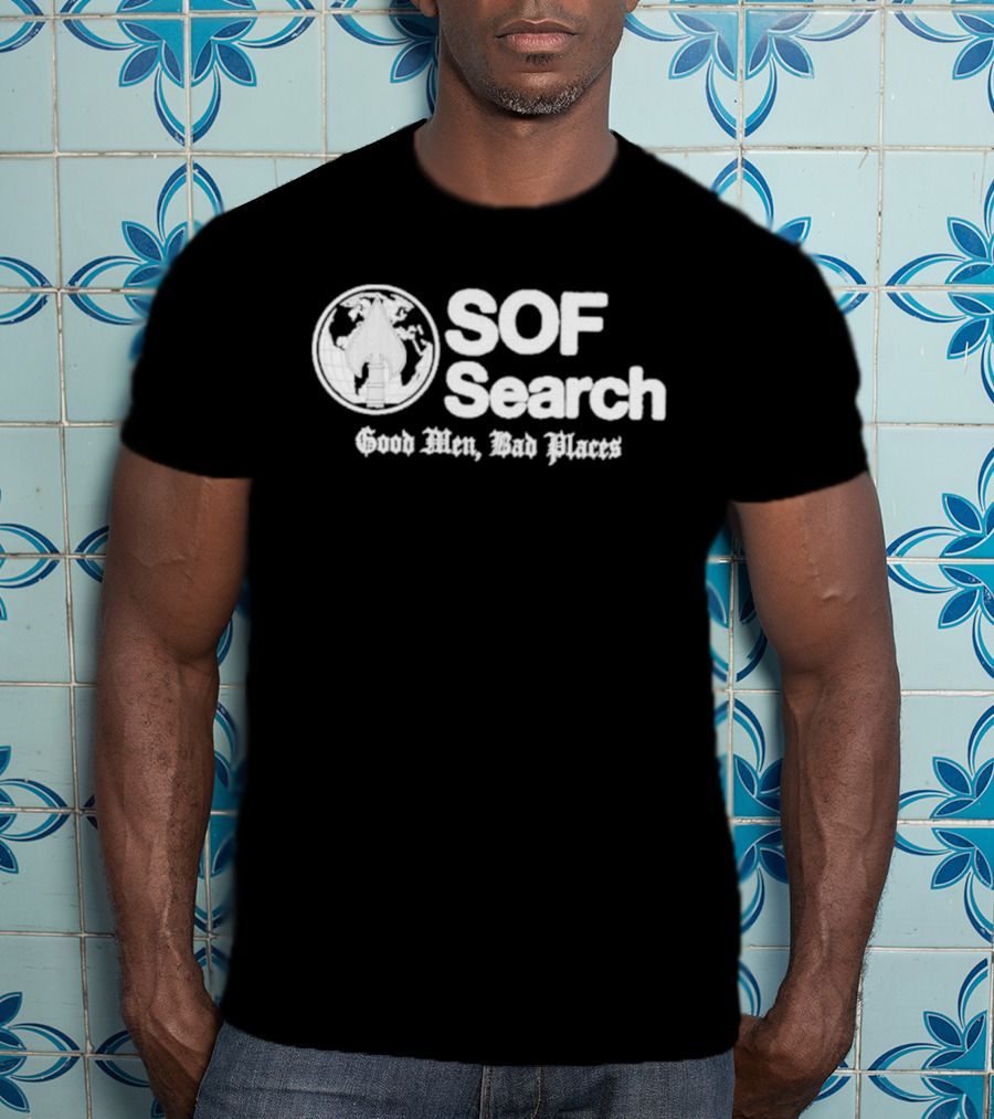 SOF Search Good Men Bad Places Spade World Map T-Shirt