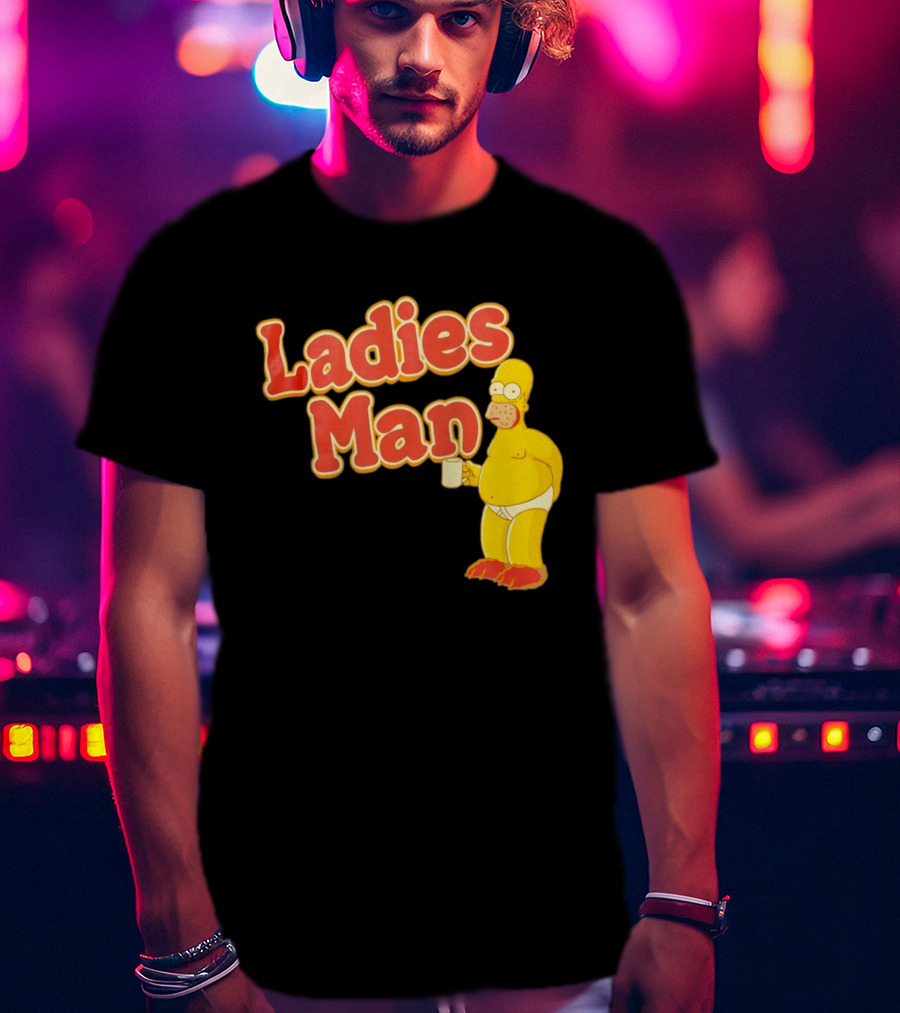 Ladies Man Homer Simpson The Simpsons Cartoon T-Shirt