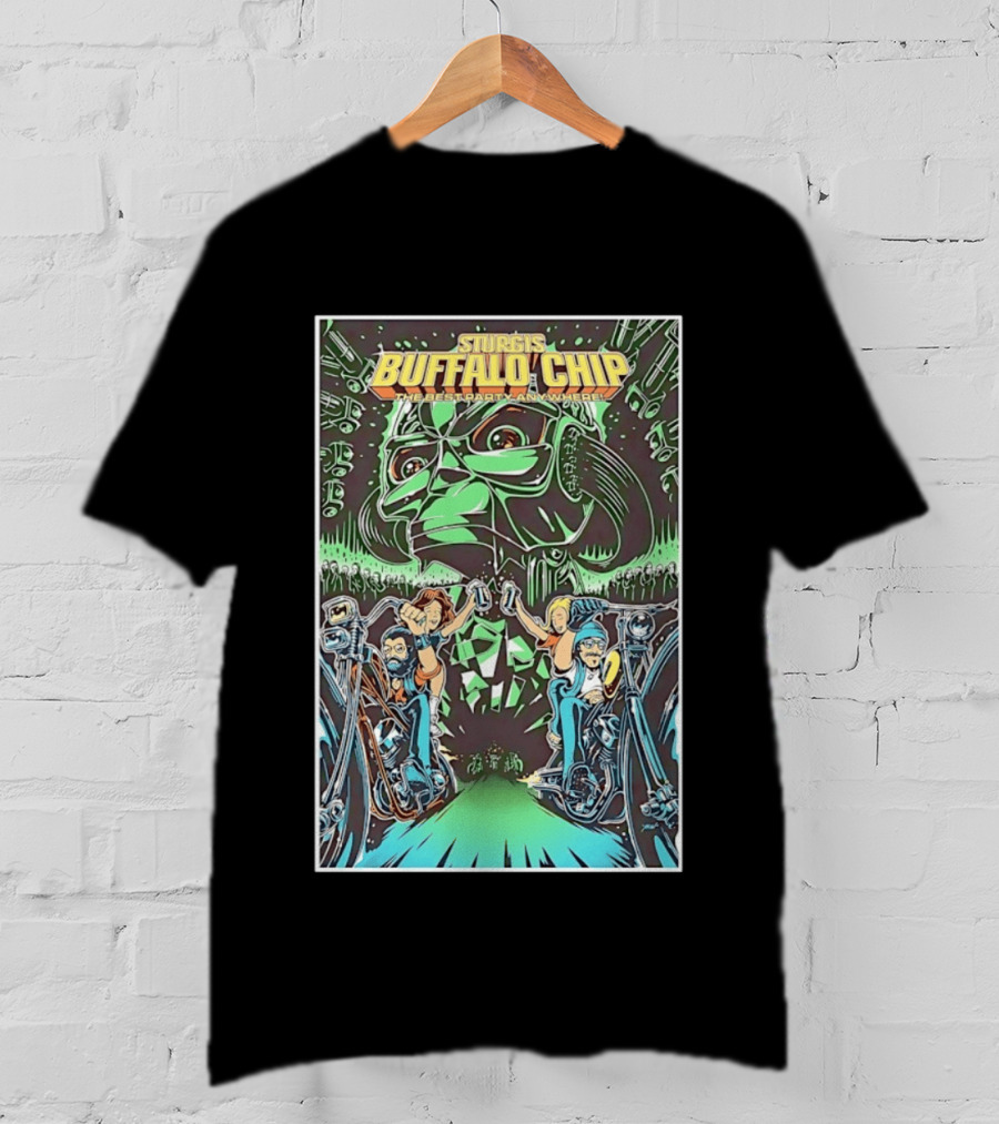 Sturgis Buffalo Chip The Best Party Anywhere Motorcycle Event Darth Vader Mashup T-Shirt