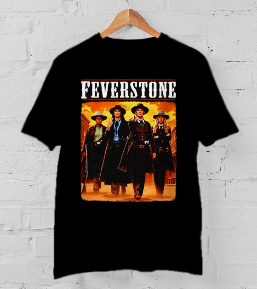 Feverstone Western Outlaws Indiana Fever WNBA Players As Gunfighter Team T-Shirt