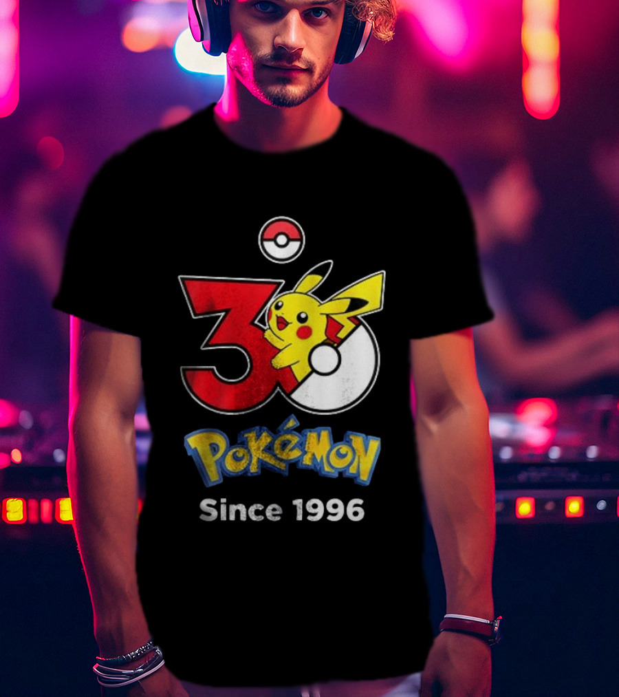 Tampa Bay Buccaneers X Pokemon 30th Anniversary Pikachu Since 1996 Celebration T-Shirt