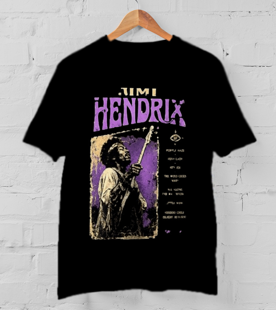 Jimi Hendrix Psychedelic Experience Are You Experienced Track List T-Shirt