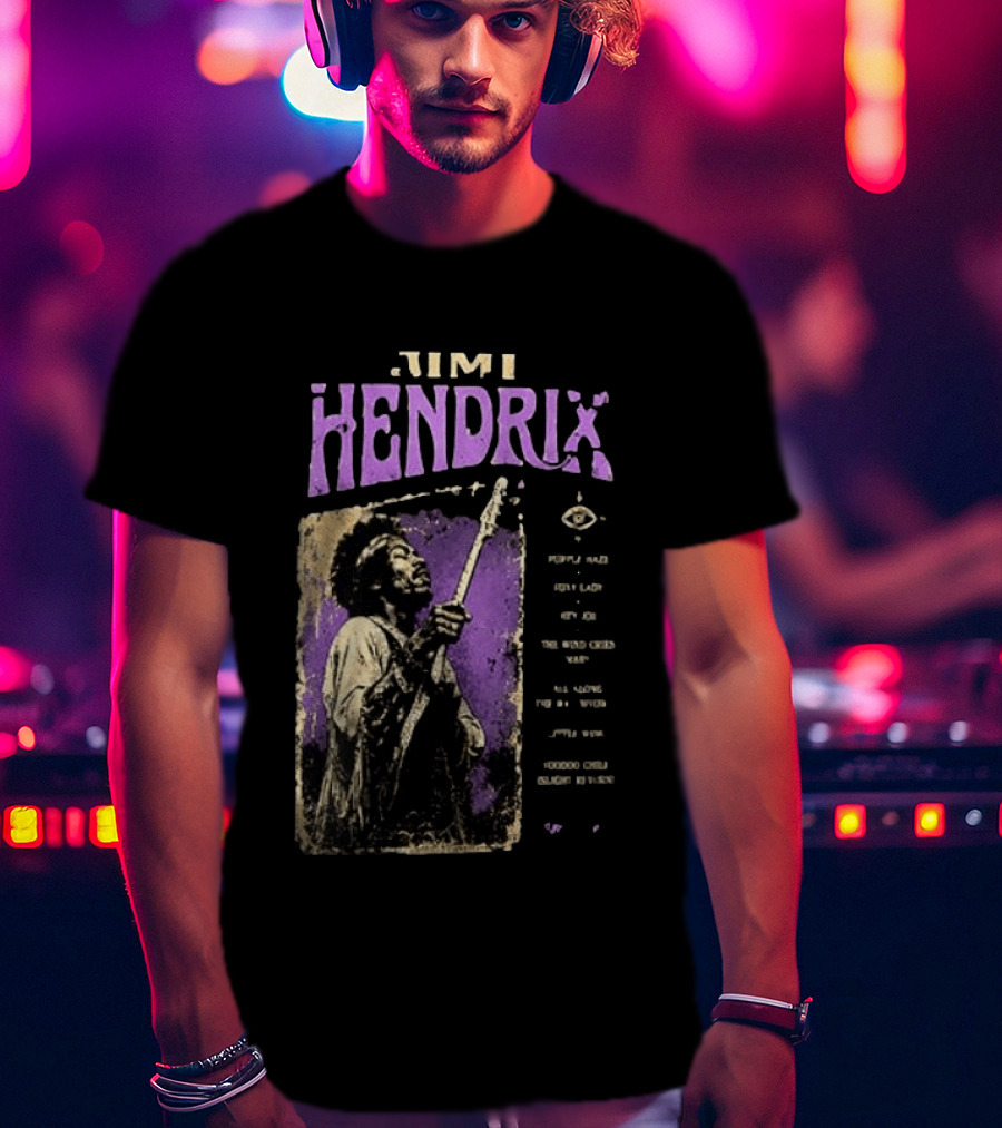 Jimi Hendrix Psychedelic Experience Are You Experienced Track List T-Shirt