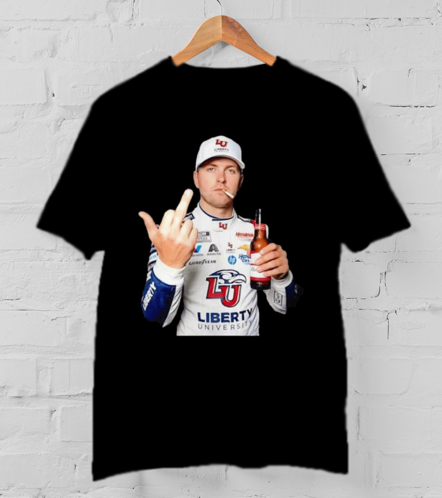 William Byron Liberty University Middle Finger Hendrick Motorsports NASCAR T-Shirt