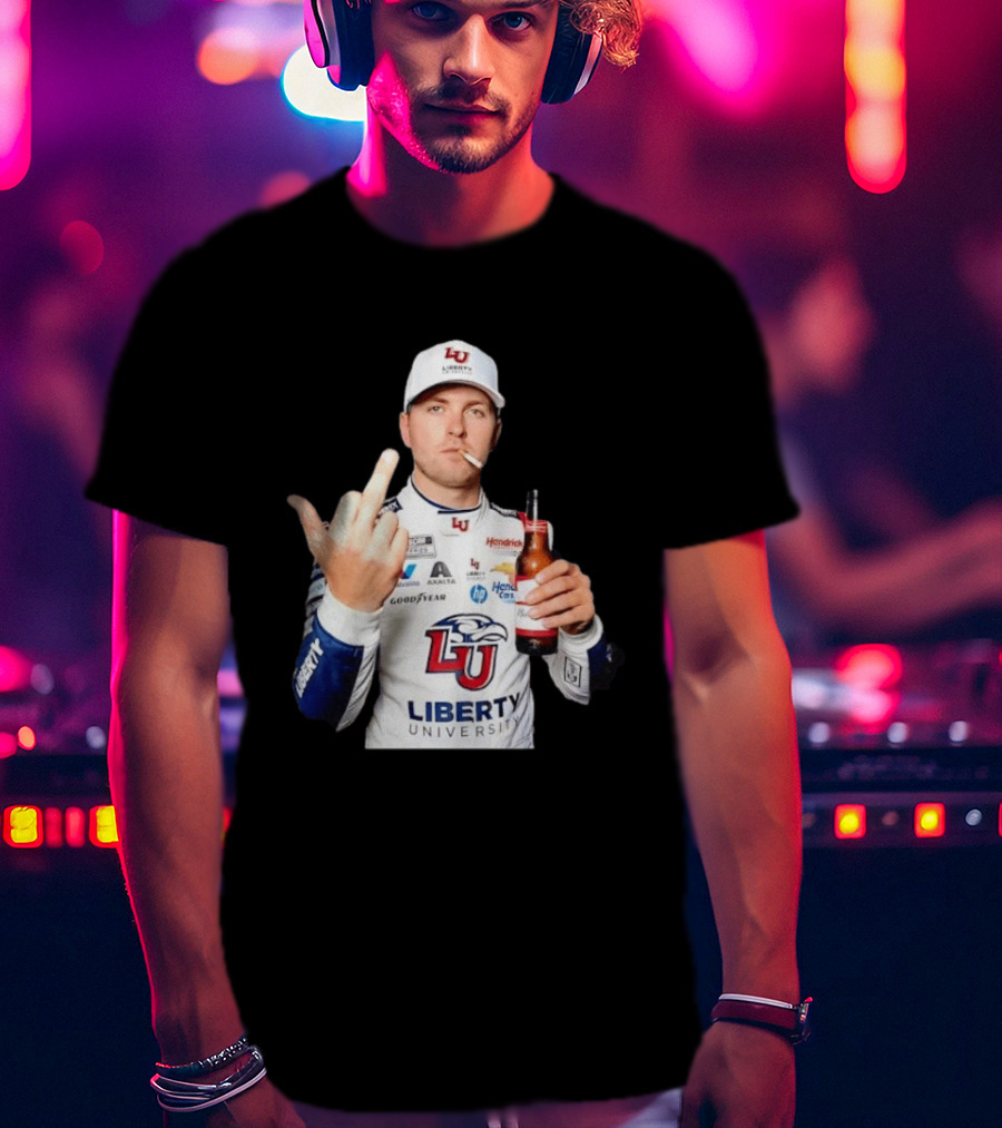 William Byron Liberty University Middle Finger Hendrick Motorsports NASCAR T-Shirt