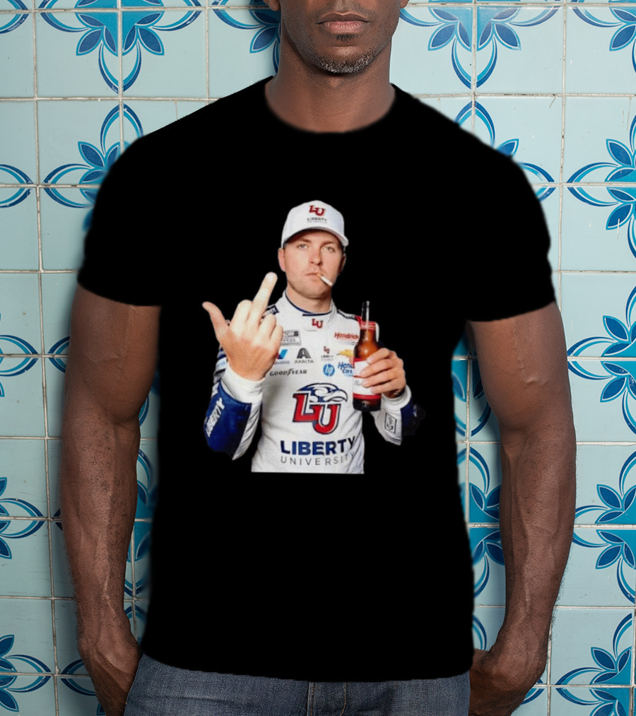 William Byron Liberty University Middle Finger Hendrick Motorsports NASCAR T-Shirt