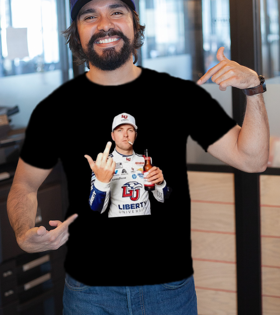 William Byron Liberty University Middle Finger Hendrick Motorsports NASCAR T-Shirt
