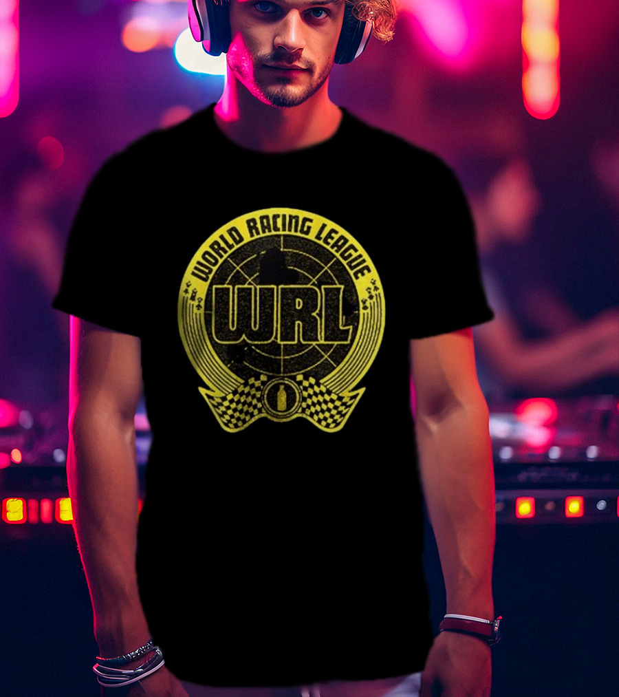 World Racing League WRL Racing Checkered T-Shirt