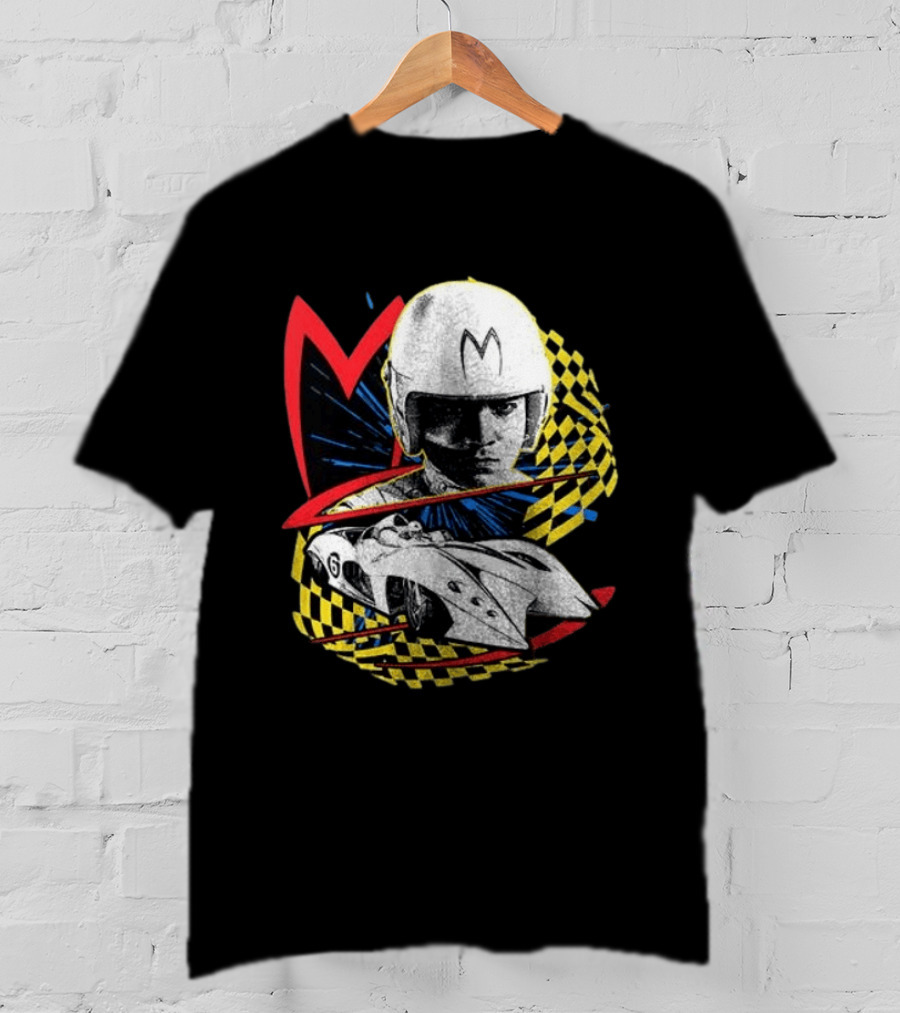 World Racing League WRL Speed Racer Mach 5 Checkered Flag Racing T-Shirt