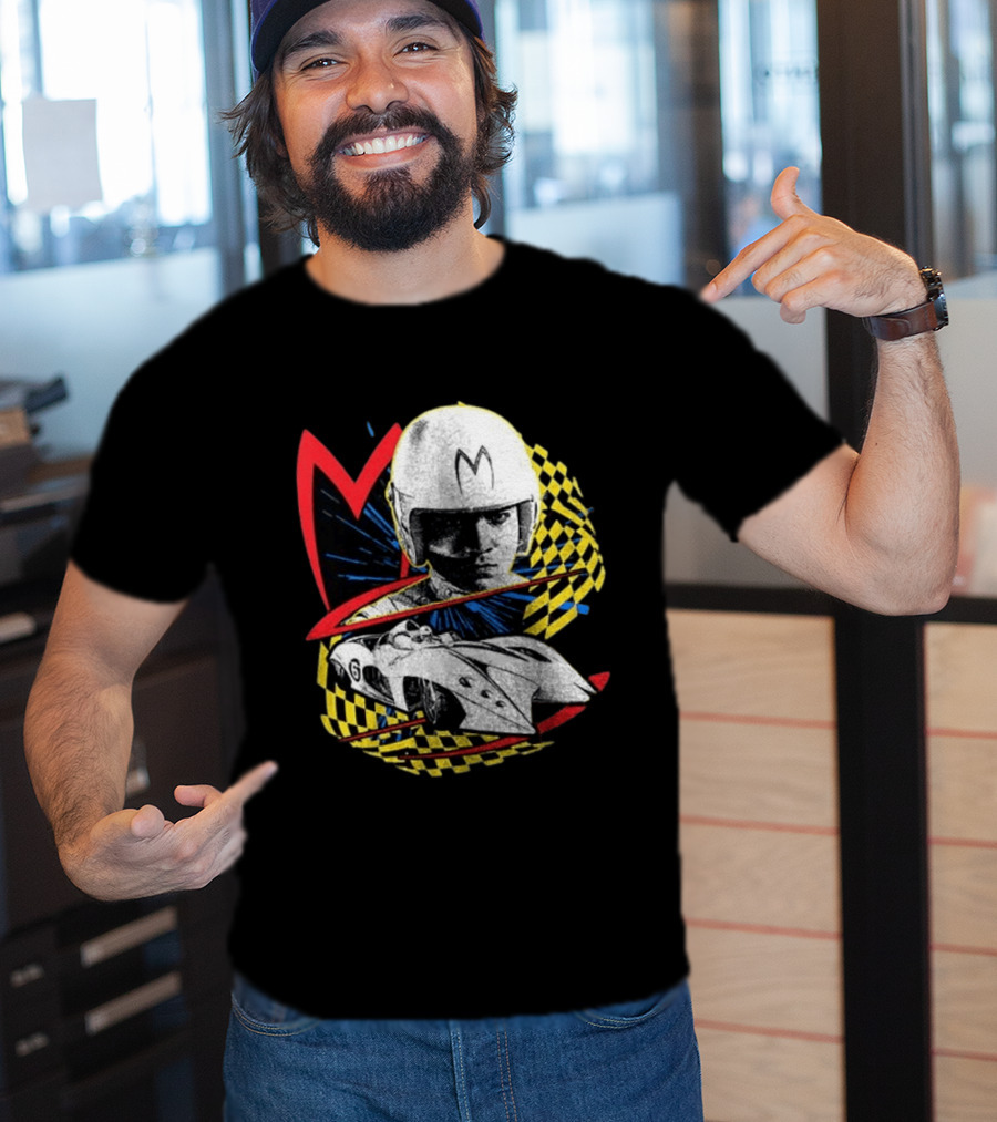 World Racing League WRL Speed Racer Mach 5 Checkered Flag Racing T-Shirt