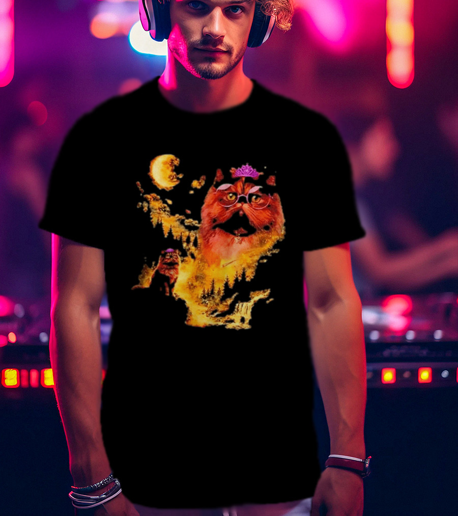 Princess Donut Cat Lover Moon Fantasy T-Shirt