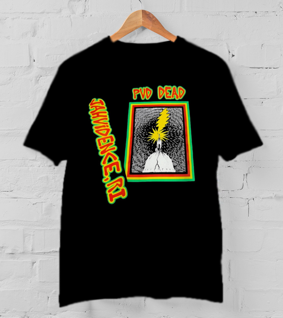 PVD Dead Jahvidence RI Providence Graphic Lightning Bolt T-Shirt