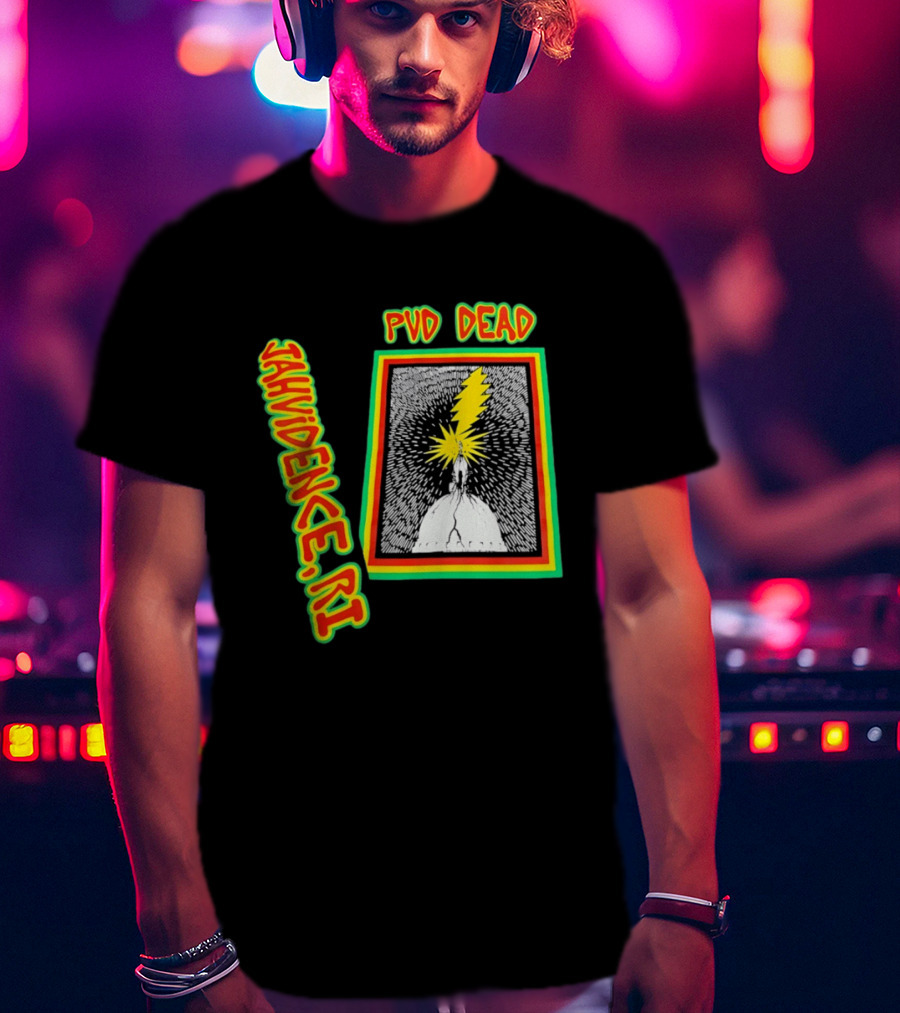 PVD Dead Jahvidence RI Providence Graphic Lightning Bolt T-Shirt