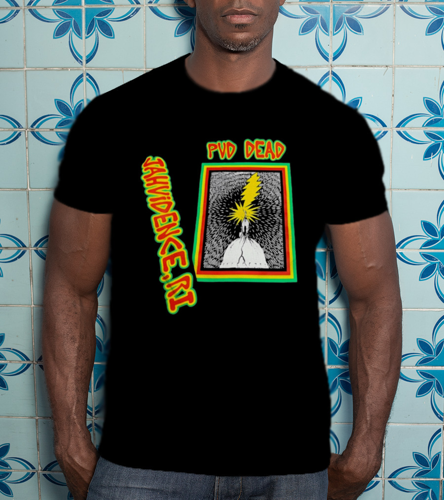 PVD Dead Jahvidence RI Providence Graphic Lightning Bolt T-Shirt
