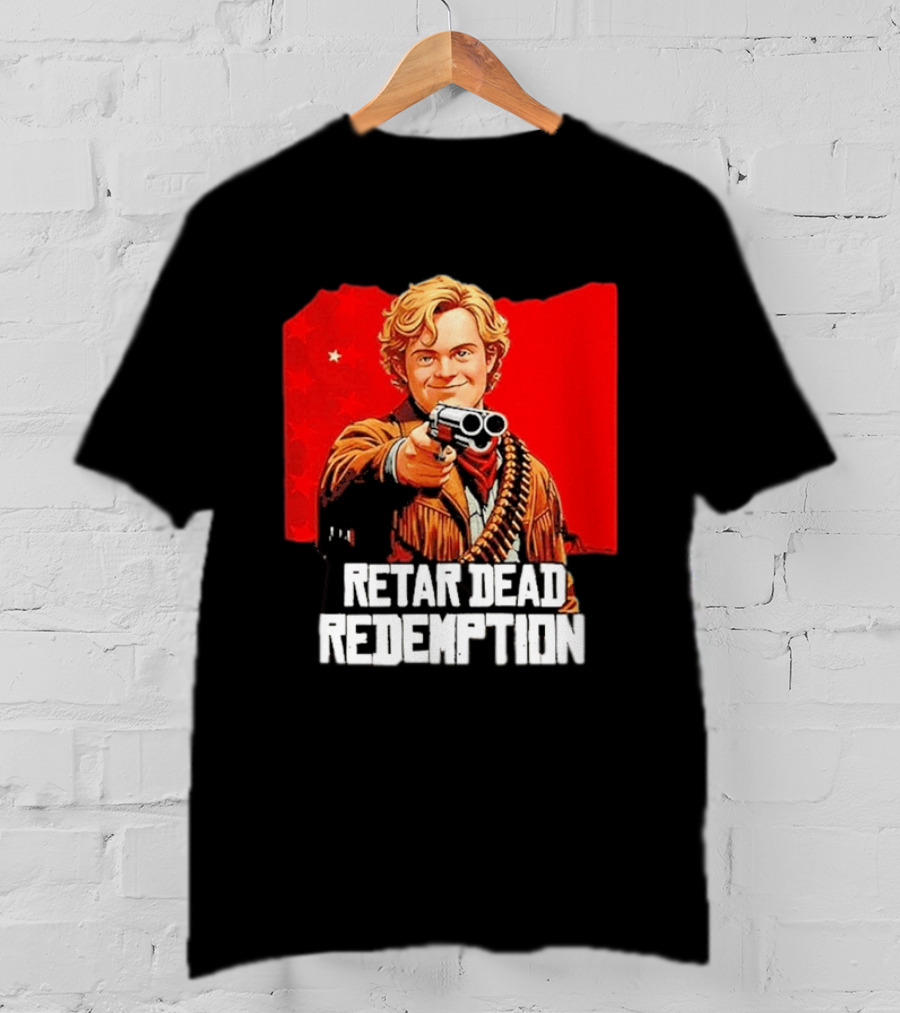 Retar Dead Redemption Western Cowboy And Revolver T-Shirt