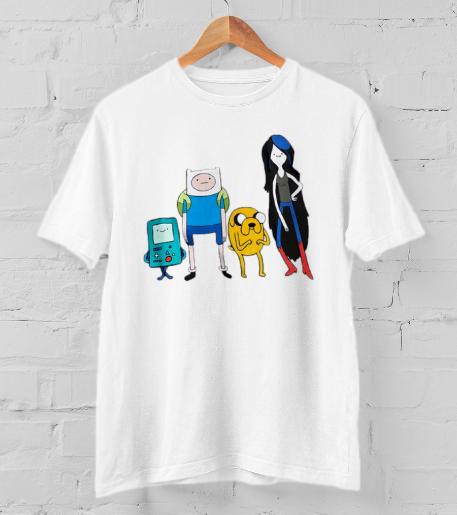 Adventure Time Finn Jake BMO Marceline Character Lineup T-Shirt