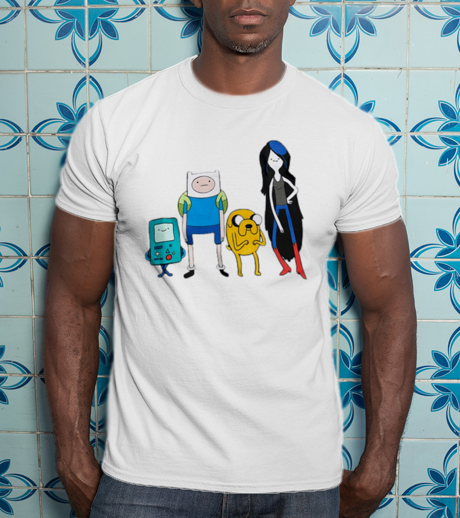 Adventure Time Finn Jake BMO Marceline Character Lineup T-Shirt