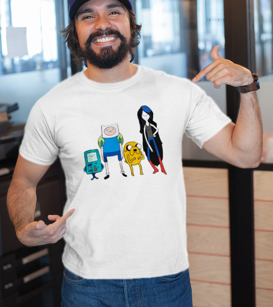 Adventure Time Finn Jake BMO Marceline Character Lineup T-Shirt
