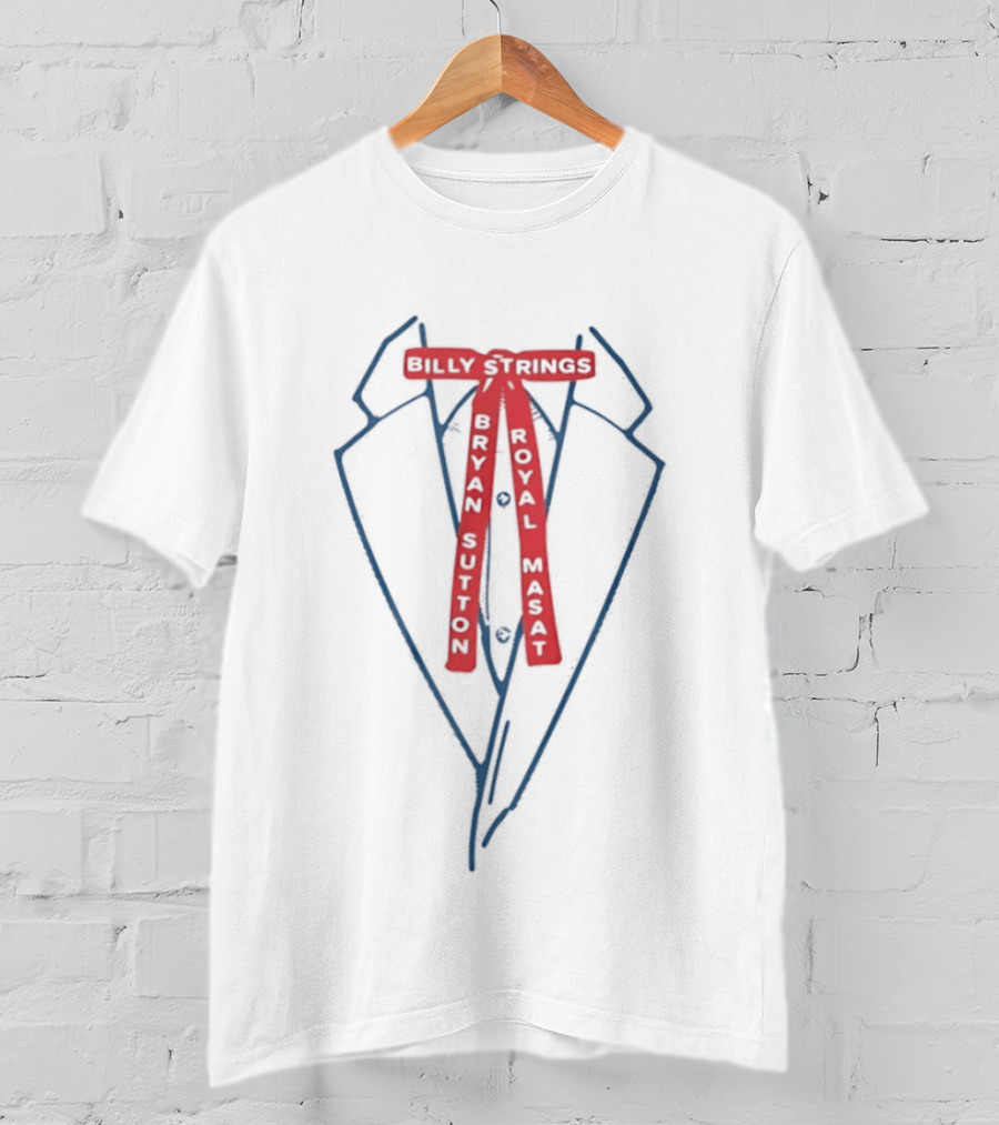 Billy Strings Bryan Sutton Royal Masat Red Tie Tuxedo T-Shirt