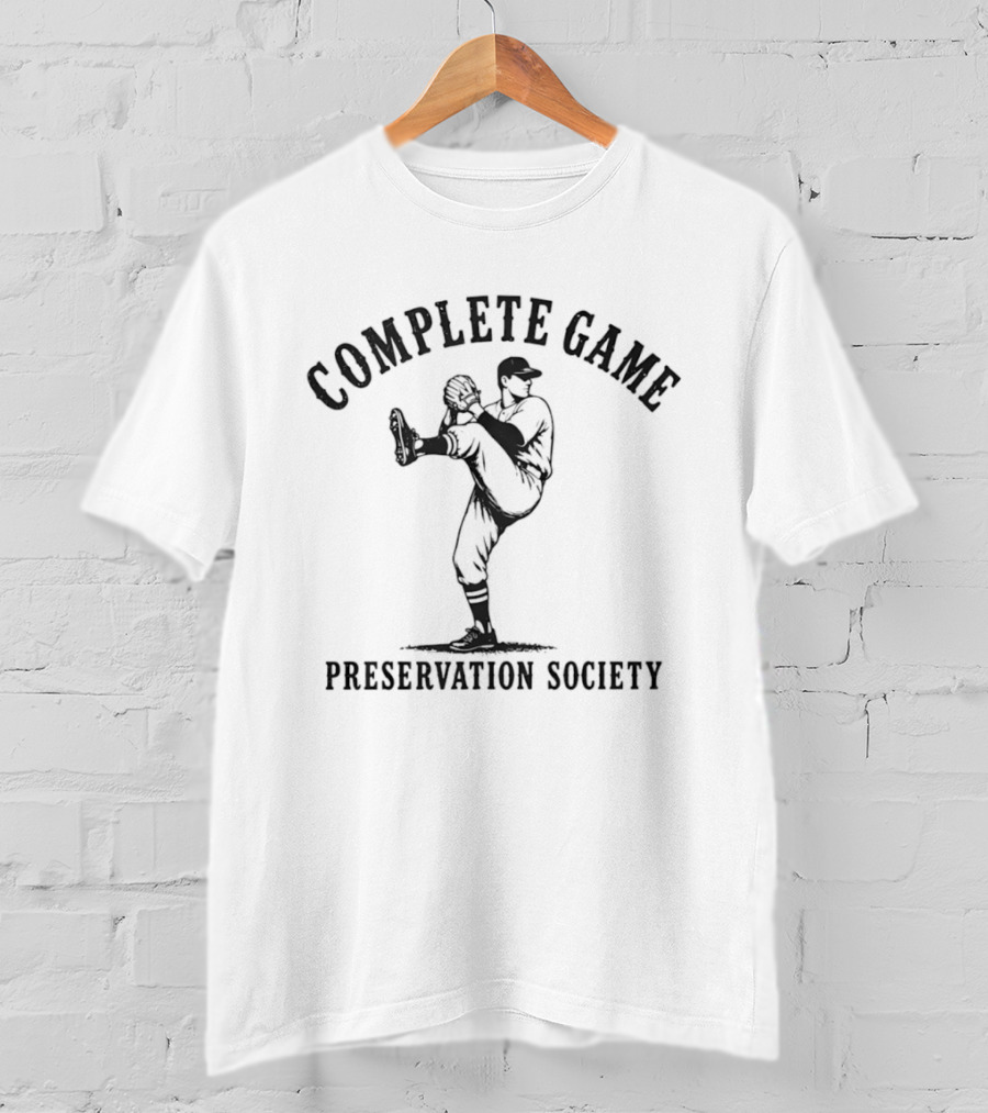 Complete Game Preservation Society Baseball Pitcher T-Shirt