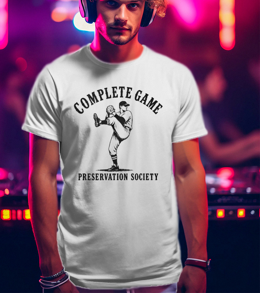 Complete Game Preservation Society Baseball Pitcher T-Shirt