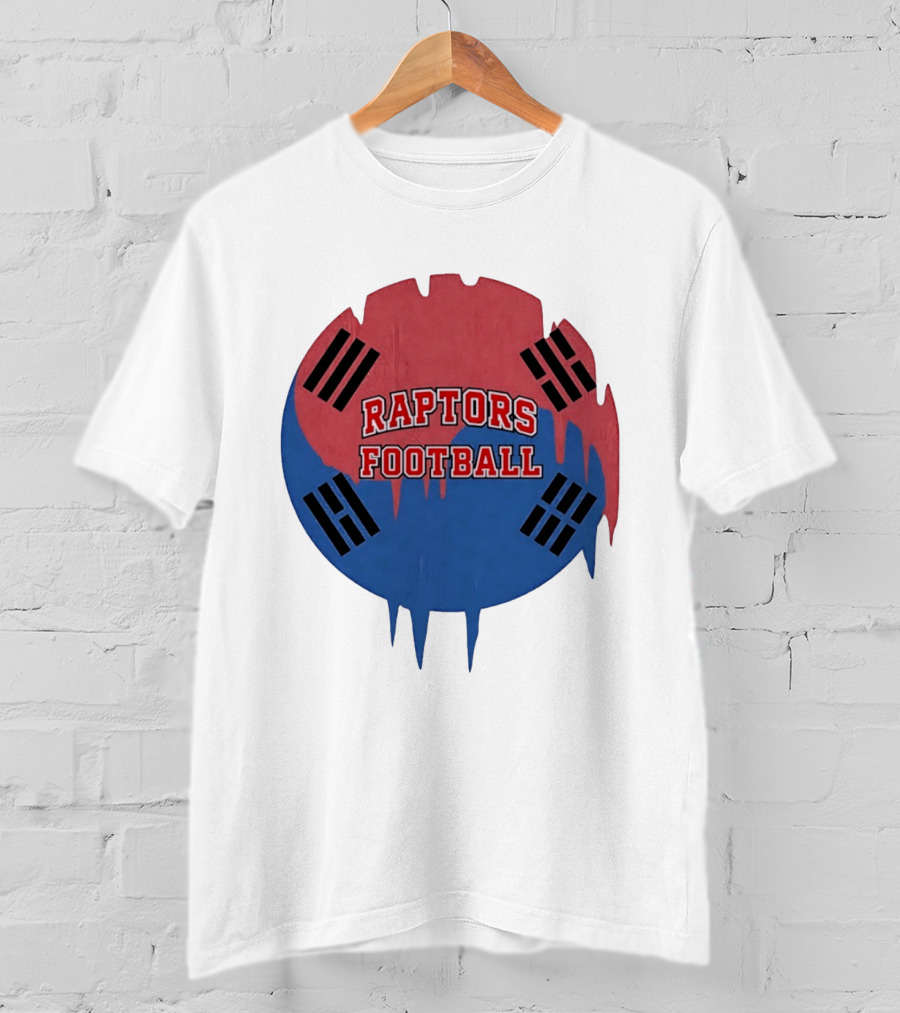 Raptors Football South Korean Flag Color T-Shirt