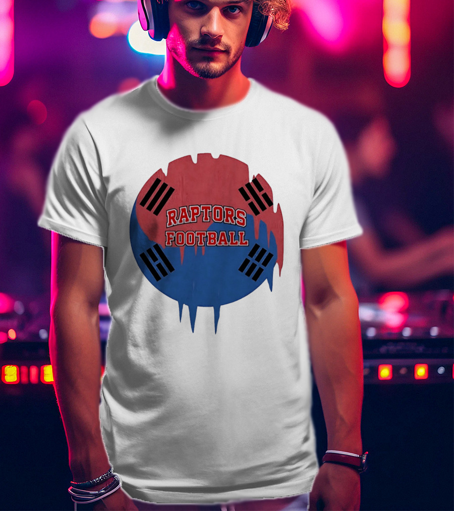 Raptors Football South Korean Flag Color T-Shirt