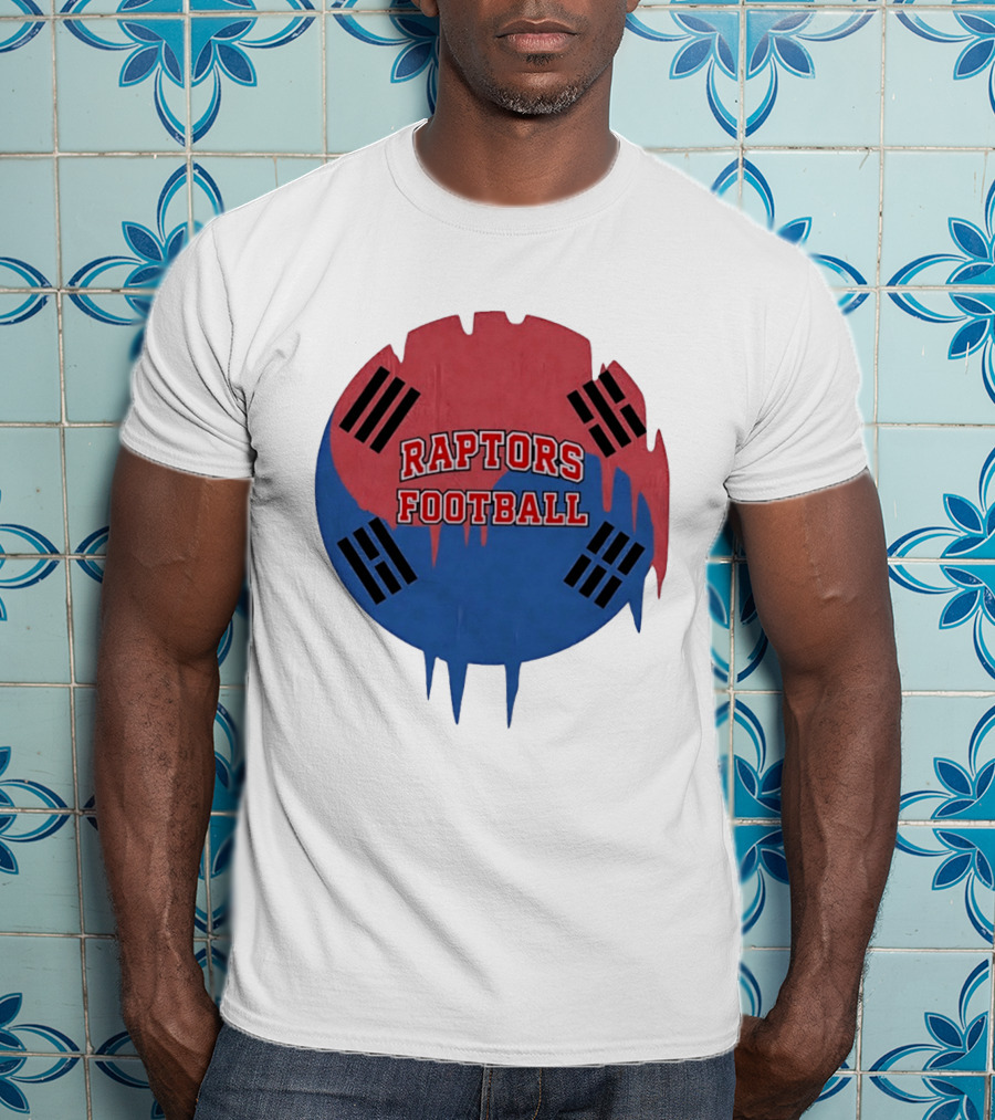 Raptors Football South Korean Flag Color T-Shirt