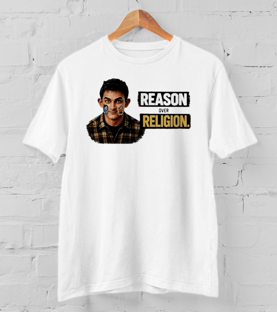 Reason Over Religion Intellectual Message T-Shirt