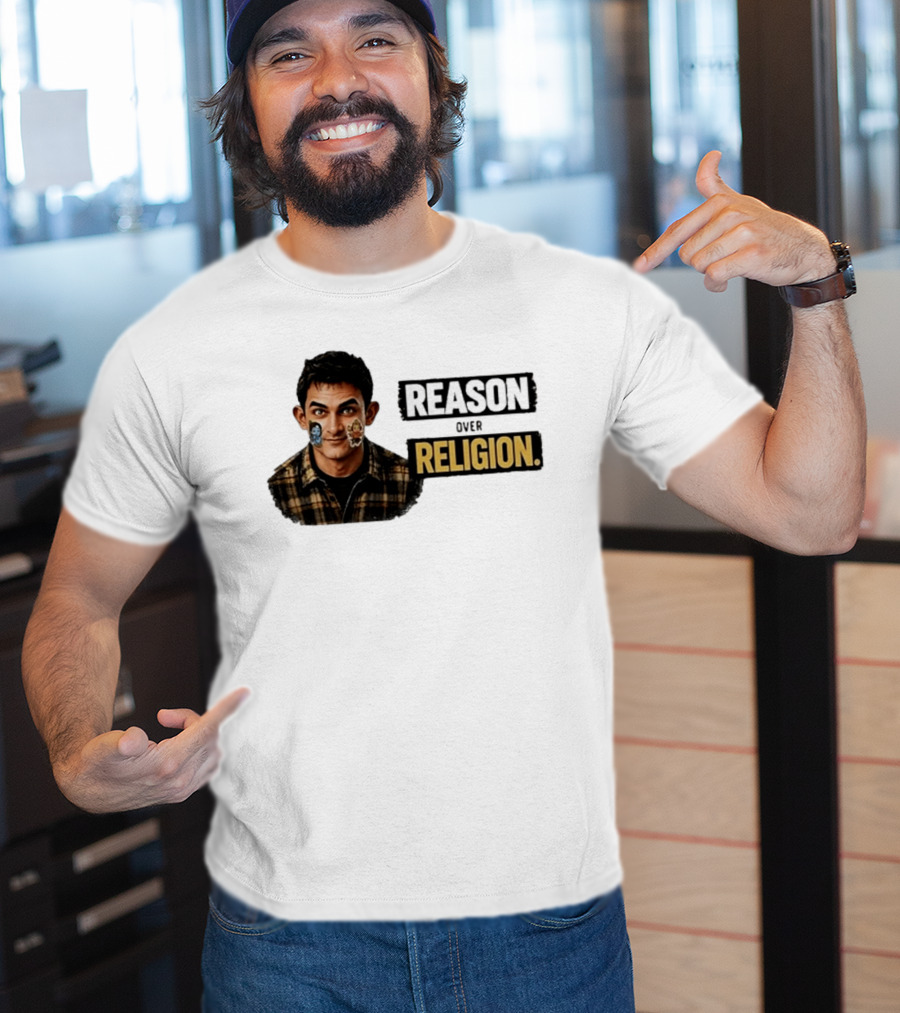 Reason Over Religion Intellectual Message T-Shirt